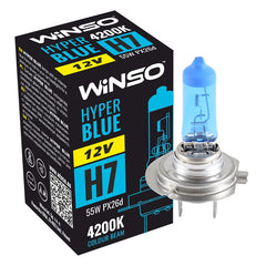 Bec Halogen Winso Hyper Blue H7 - 12V, 55W PX26d ● 4200K Winso - imagine 1
