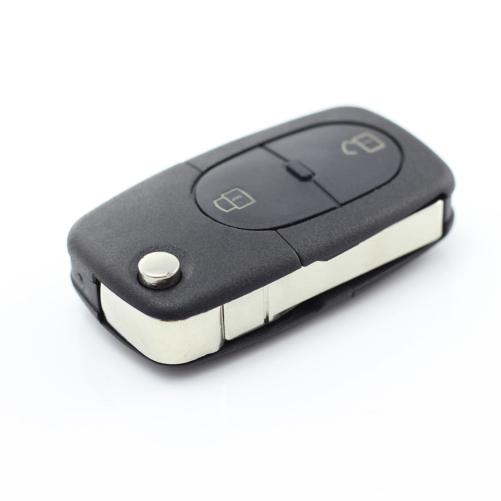 Audi - Carcasa cheie tip briceag, 2 butoane "rotunde",  cu baterie 1616 Carguard - imagine 9