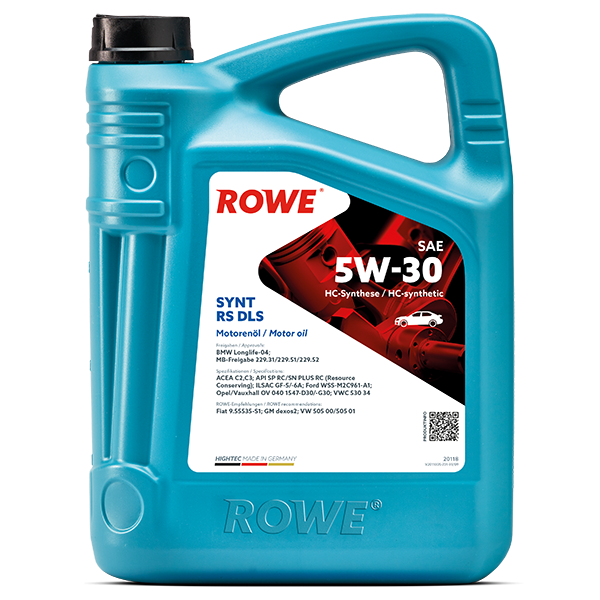 Ulei motor turisme Rowe HighTec Synt RS DLS 5W30 4L Rowe - imagine 1