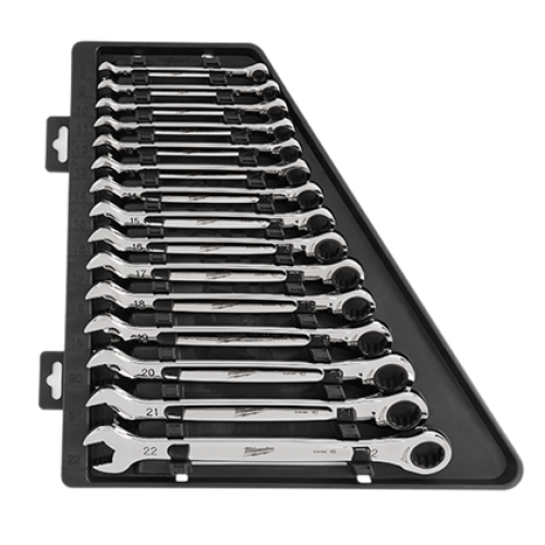 Set de chei combinate cu clichet Maxbite™ metric, 15buc 8-22mm Milwaukee - imagine 1