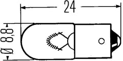 Bec Hella 2W 24V BA9s Hella - imagine 2