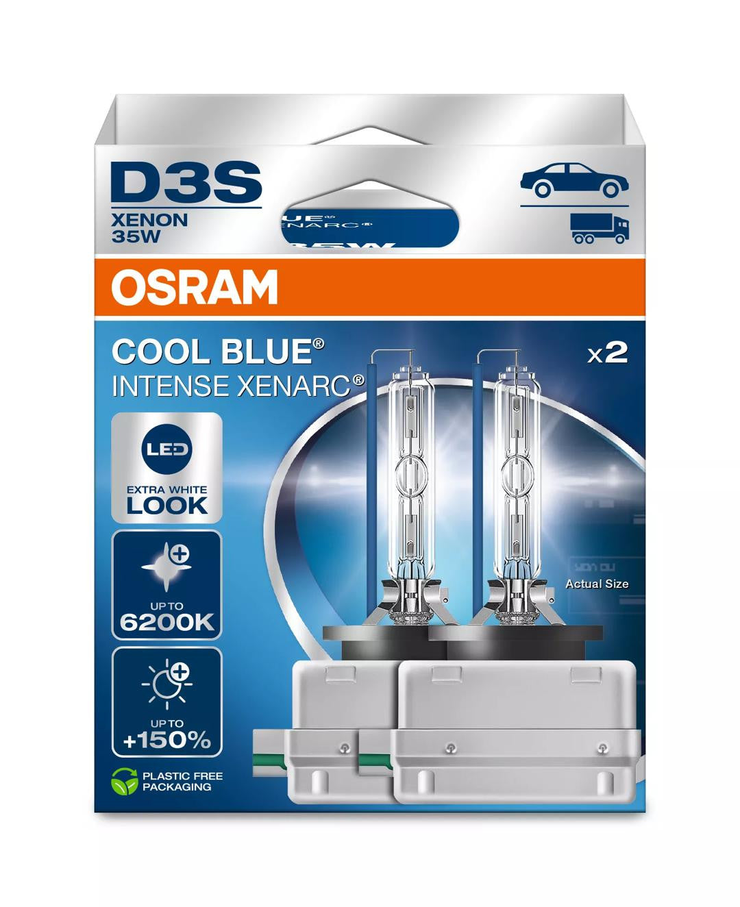 Bec Osram Xenarc Cool Blue Intense D3S 35W 42V PK32d-5 Set 2 buc Osram - imagine 1
