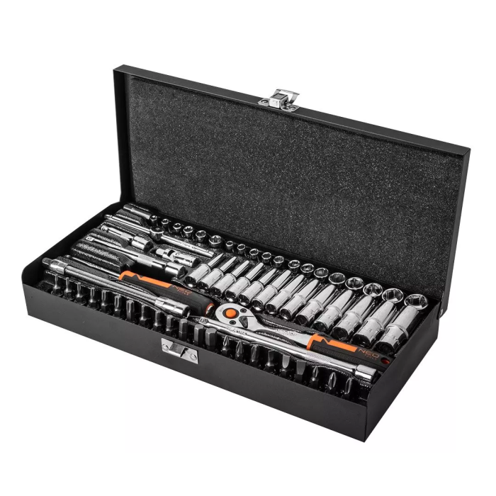 Set de chei tubulare 1/4 63 de piese Neo Tools - imagine 5