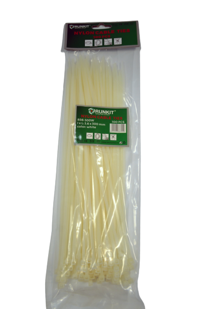 Colier plastic 4.8x380 Alb 100 buc MTR - imagine 1