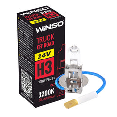 Bec Halogen Winso Truck Off-Road H3, 24V, 100W PK22s ● 3200K Winso - imagine 1