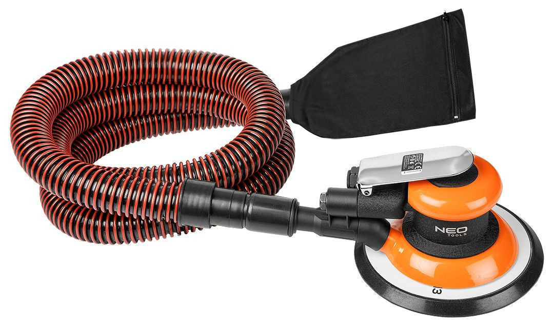 slefuitor orbital pneumatic 150 mm, cu sistem de colectare praf Neo Tools - imagine 4