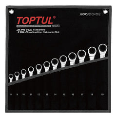 Set chei combinate cu clichet 8-19 (12 piese) Toptul - imagine 1