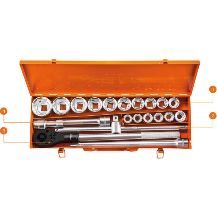 Tubulare in set 3.4  21 buc -set Neo Tools - imagine 4