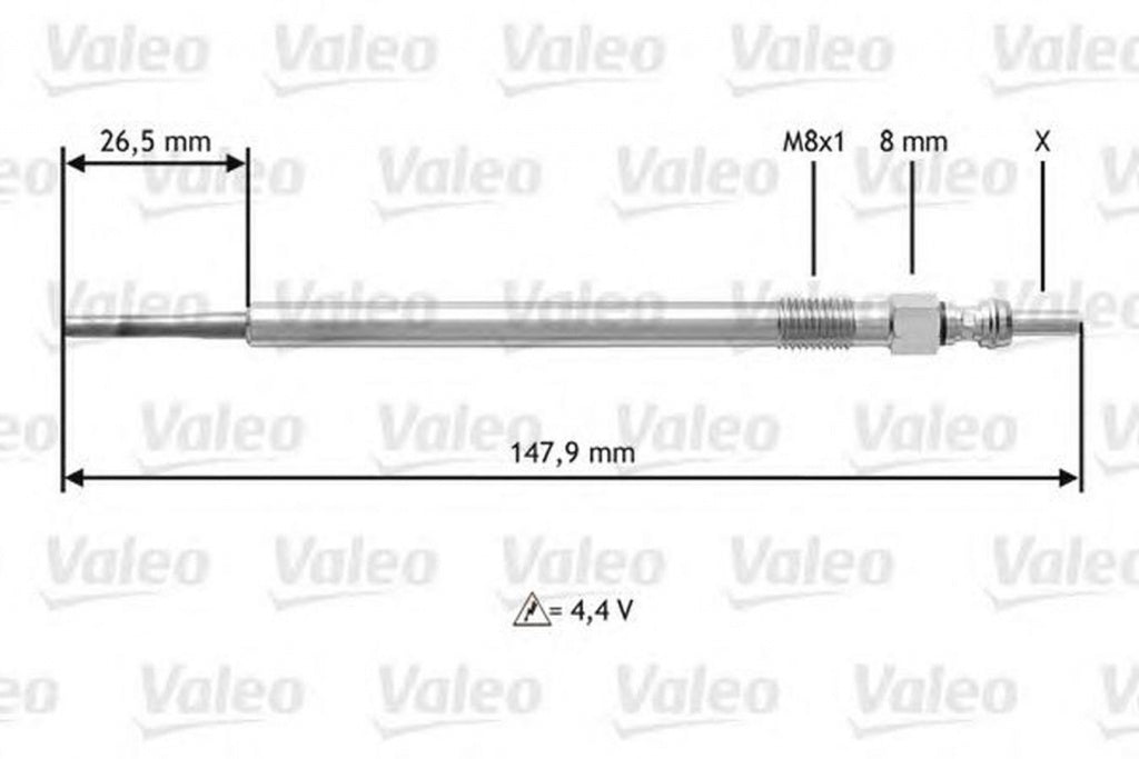 Bujie incandescenta MERCEDES-BENZ 100 bus 631 VALEO 345142