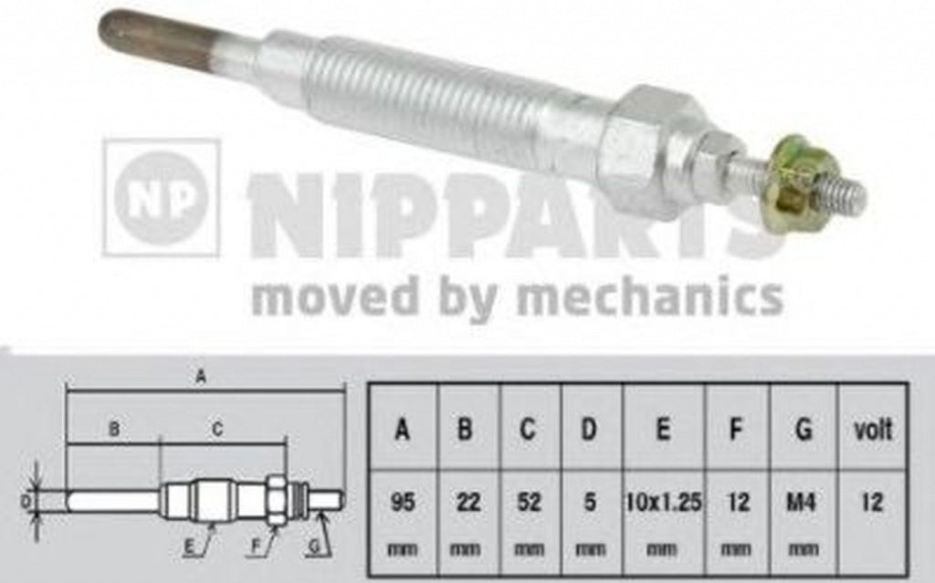 Bujie incandescenta MITSUBISHI PAJERO I L04 G L14 G NIPPARTS J5715000
