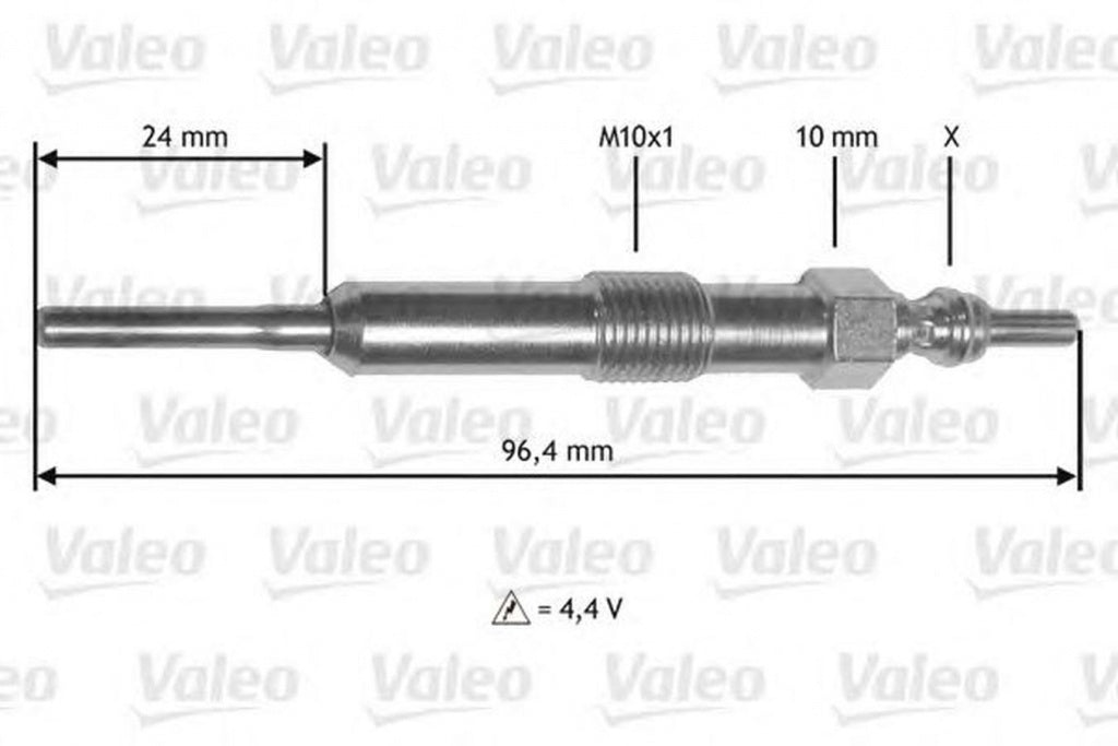 Bujie incandescenta RENAULT KANGOO BE BOP KW0 1 VALEO 345171