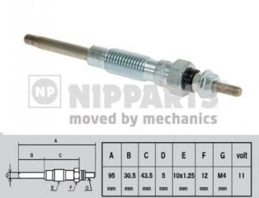 Bujie incandescenta TOYOTA HIACE IV bus LH1 NIPPARTS J5712018