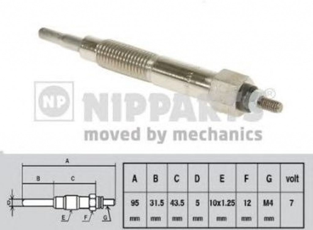 Bujie incandescenta TOYOTA HIACE IV bus LH1 NIPPARTS J5712004