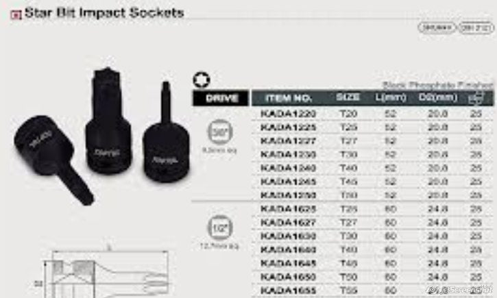 Bit impact 1/2 T55 Toptul - imagine 1