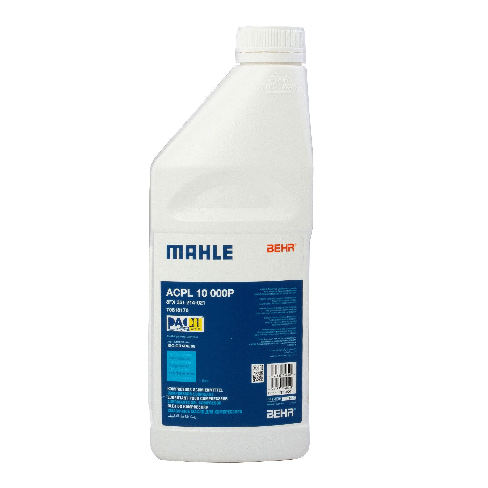 Ulei compresor clima Mahle PAO 68 1L Mahle - imagine 1