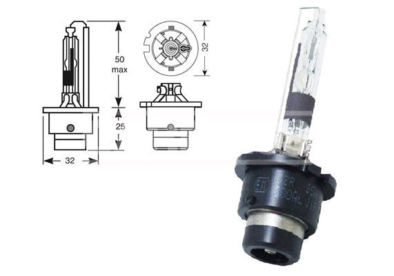 Bec xenon D2R 85V 35W P32d-3 Carpriss - imagine 1