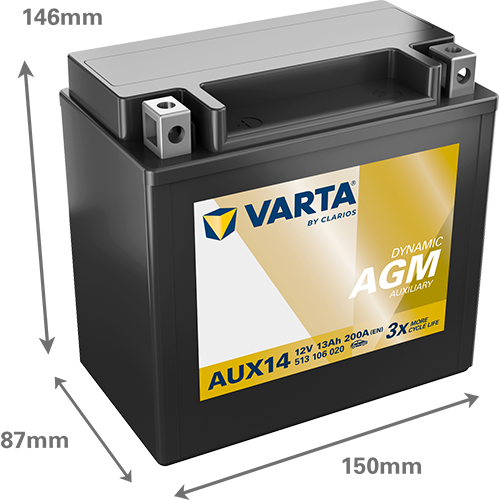 Acumulator Varta SILVER dynamic Aux 13 Ah 200A Varta - imagine 2