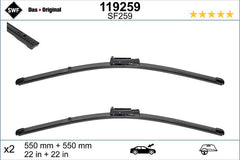 Set lamela stergator SWF Wiper FB OE LHD 550/550 mm SWF - imagine 1