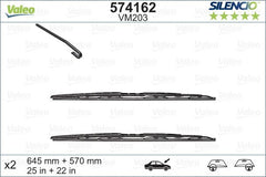 Set lamela stergator Valeo Silencio 645/570 mm Valeo - imagine 1