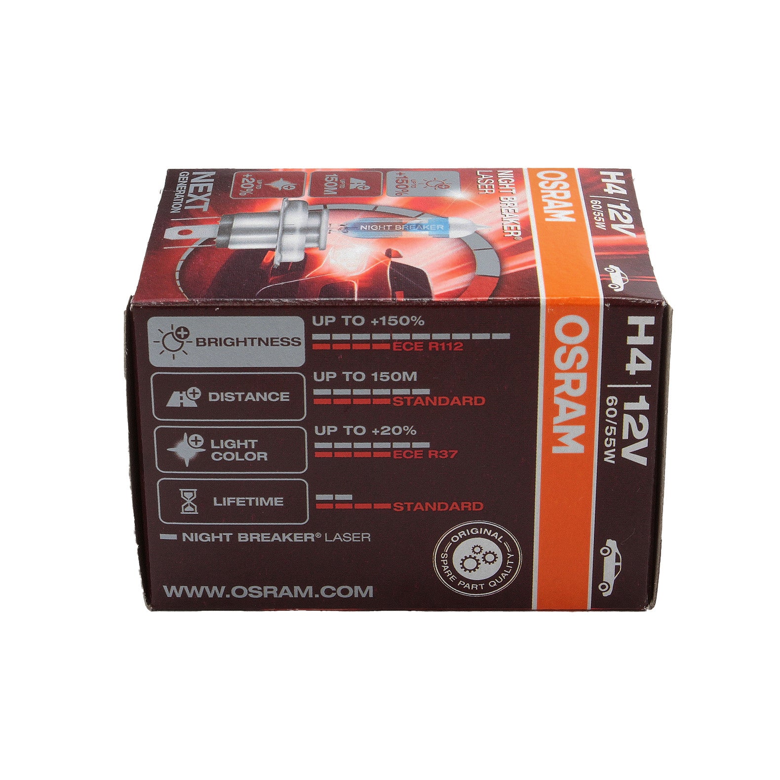 Bec Osram Night Breaker Laser Next Generation H4 12V 60/55W P43t Osram - imagine 3