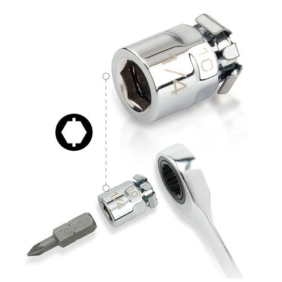 Suport bit 1/4"x 10mm Toptul - imagine 1