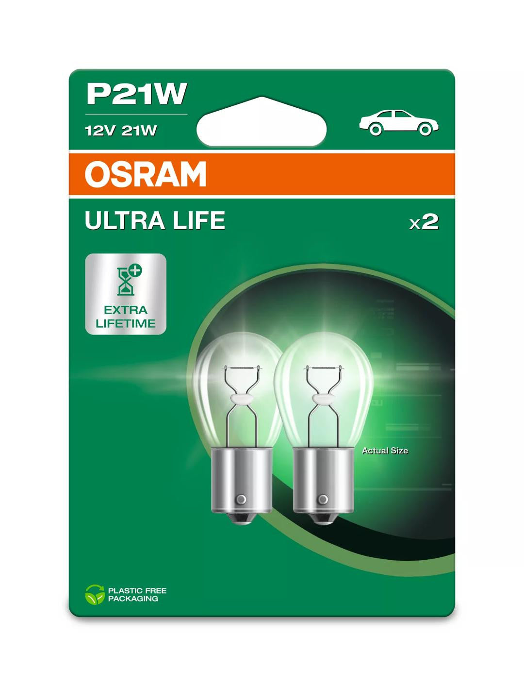 Bec Osram Ultra Life P21W 12V 21W BA15s Osram - imagine 1