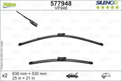 Set lamela stergator Valeo Silencio FlatBlade OE 630/530 mm Valeo - imagine 1