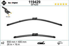 Set lamela stergator SWF Wiper FB OE LHD 650/400 mm SWF - imagine 1