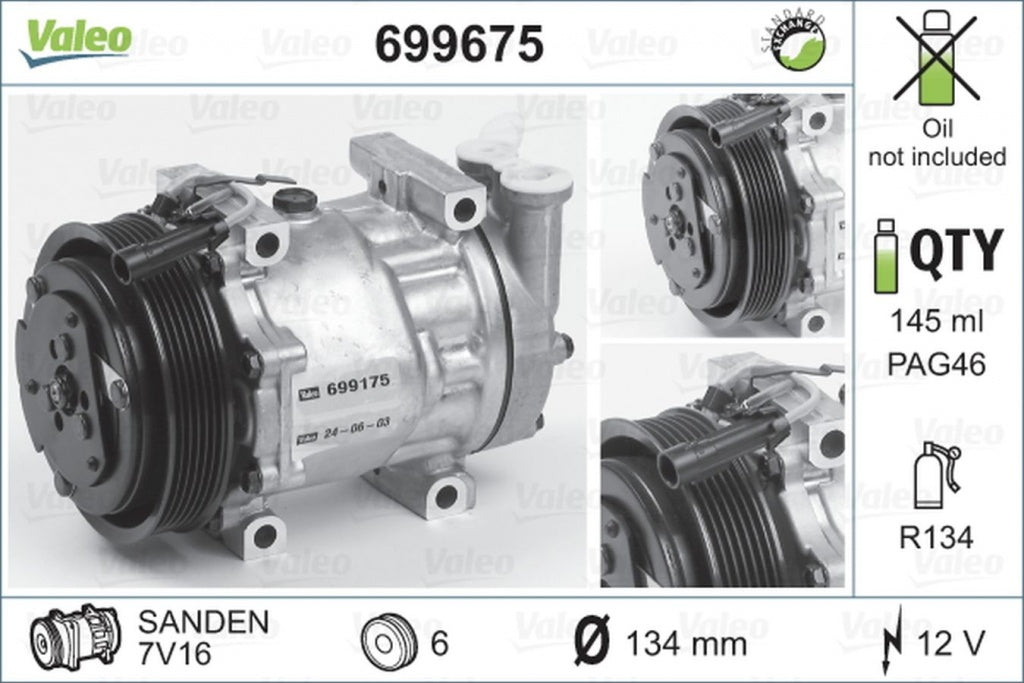 Compresor clima ALFA ROMEO 156 Sportwagon 932 VALEO 699675