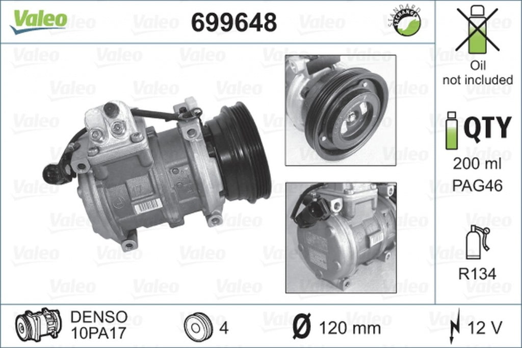 Compresor clima BMW 5 Touring E34 VALEO 699648