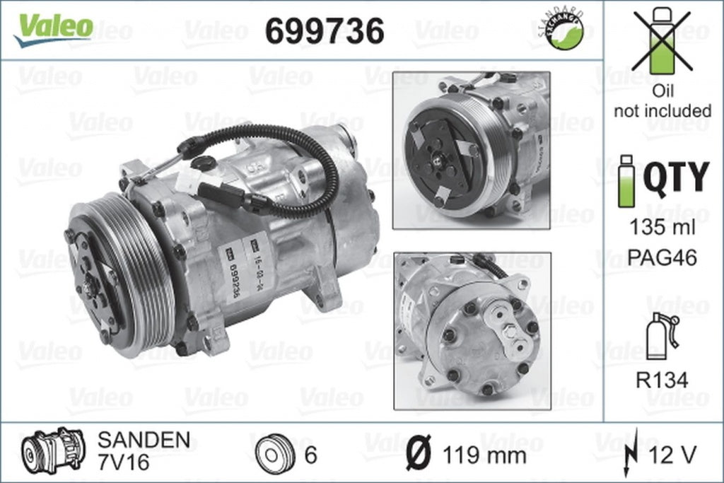 Compresor clima CITROEN XSARA cupe N0 VALEO 699736