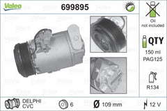 Compresor clima OPEL ASTRA G combi F35 VALEO 699895