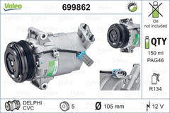Compresor clima OPEL ASTRA H combi L35 VALEO 699862