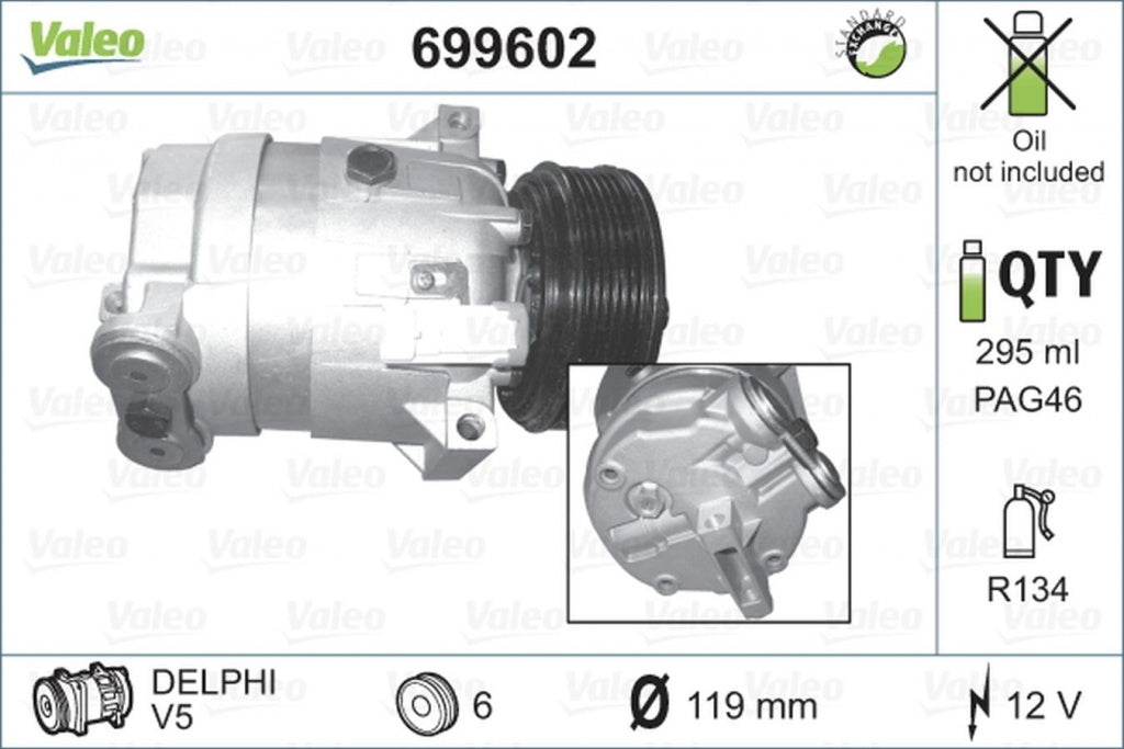 Compresor clima OPEL FRONTERA B 6B VALEO 699602