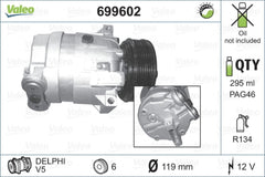 Compresor clima OPEL FRONTERA B 6B VALEO 699602