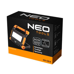 Proiector 3000 lm SMD LED, acumulator 3.7V Li-Ion, cablu USB tip C si incarcator incluse Neo Tools - imagine 3