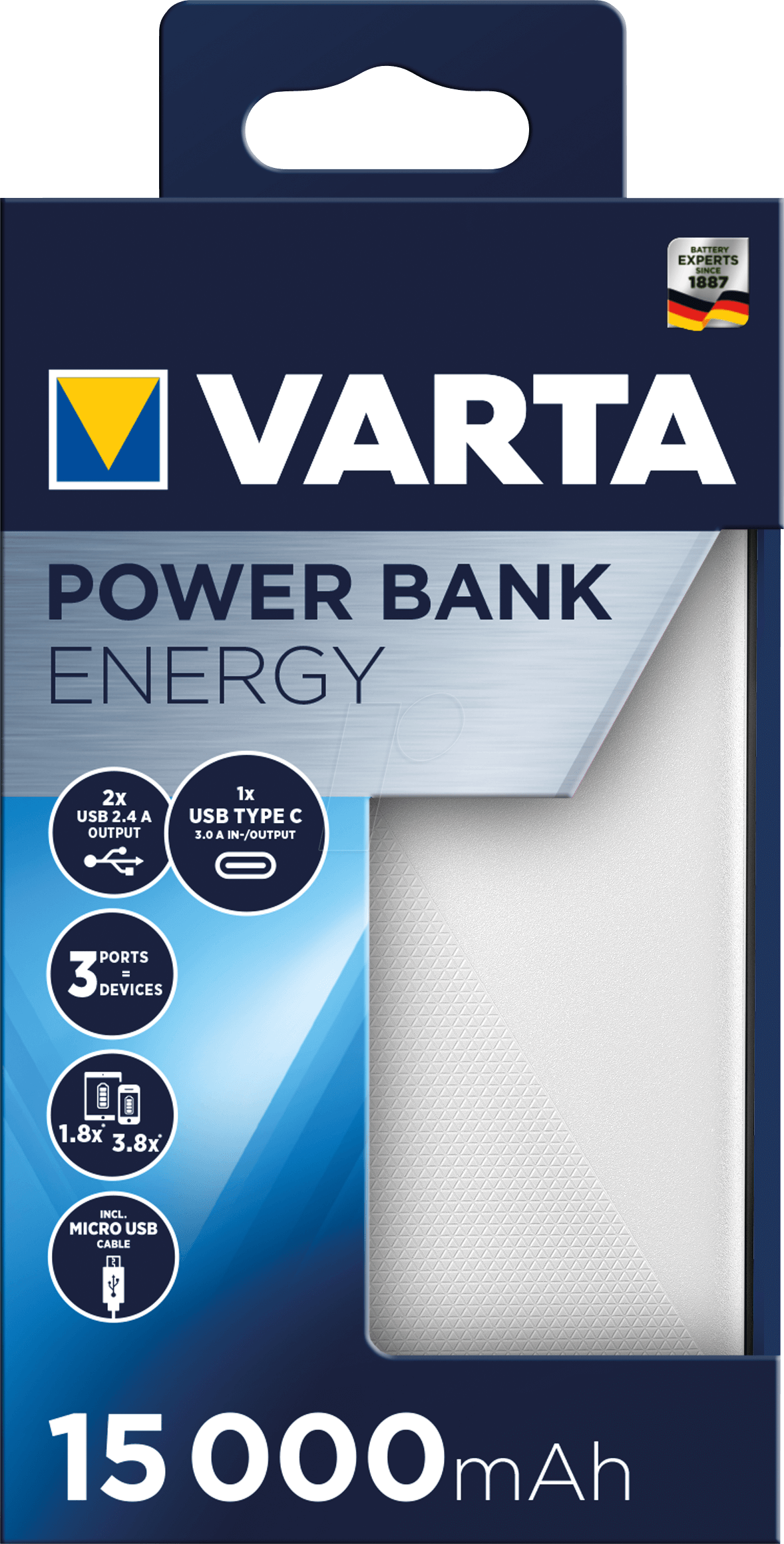 Acumulator portabil Varta Power Bank Energy 15000 mAh 57977 Varta - imagine 5