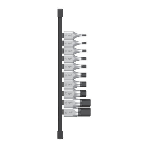 Set chei tubulare cu bit Hex cu patrat 1/2", sistem metric, 10buc Milwaukee - imagine 1