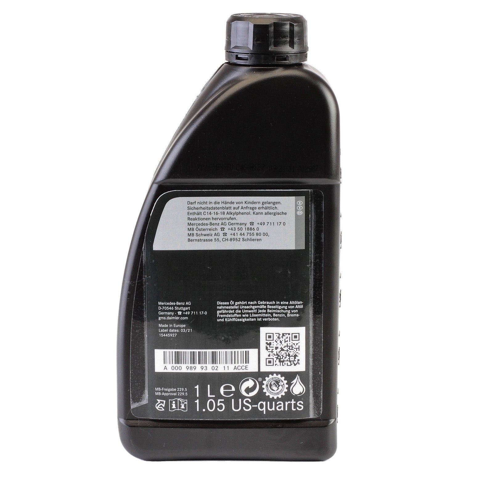 Ulei motor Mercedes 0W40 (MB 229.5 AMG)  1L Mercedes-Benz - imagine 3