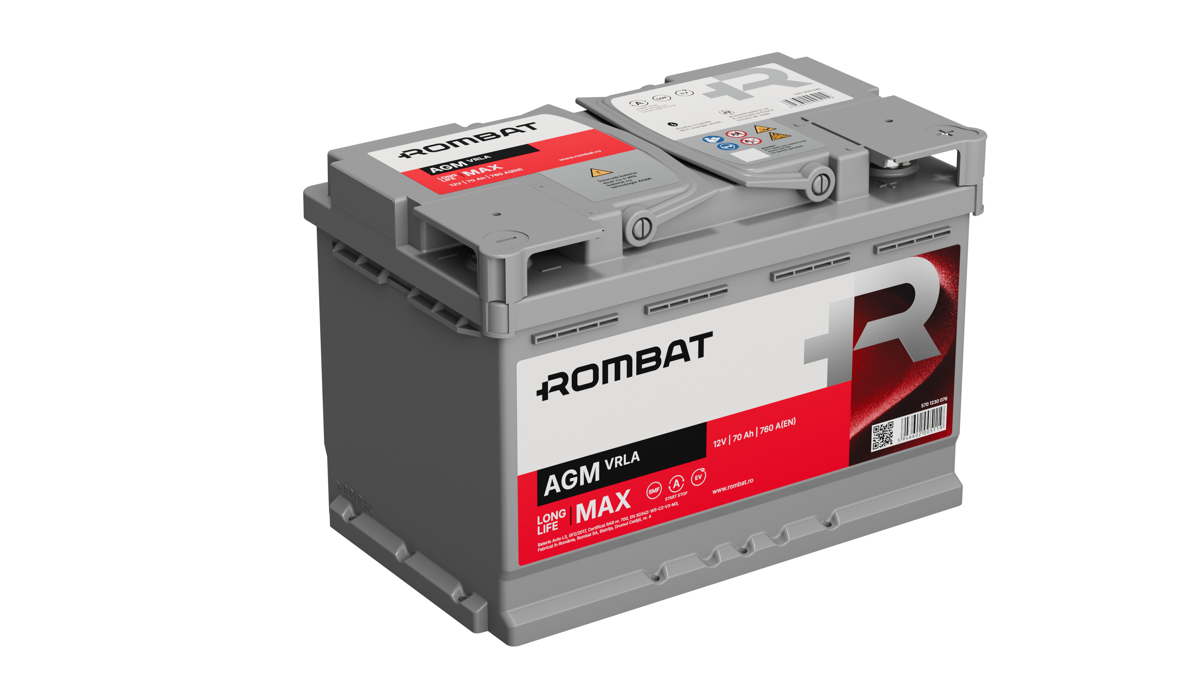 Acumulator Rombat AGM-VRLA 70 Ah Start-Stop Rombat - imagine 4