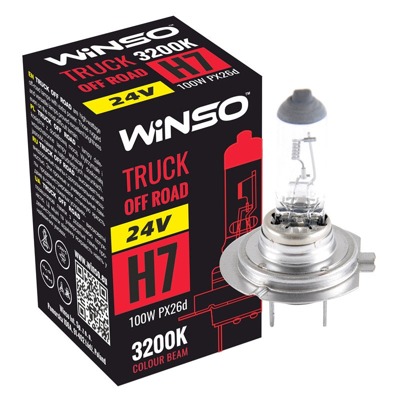 Bec Halogen Winso Truck Off-Road H7 - 24V, 100W PX26d ● 3200K Winso - imagine 1