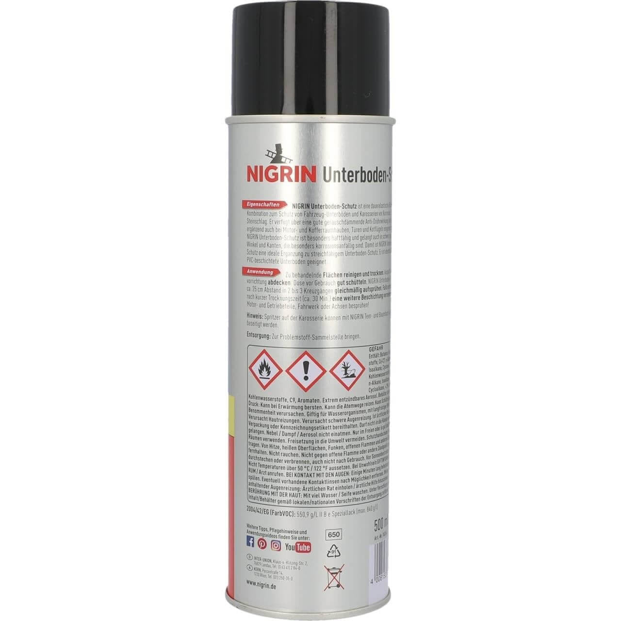 Spray cu bitum, Nigrin, negru, 500 ml Nigrin - imagine 2