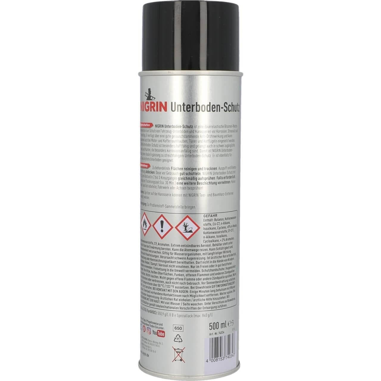 Spray cu bitum, Nigrin, negru, 500 ml Nigrin - imagine 3