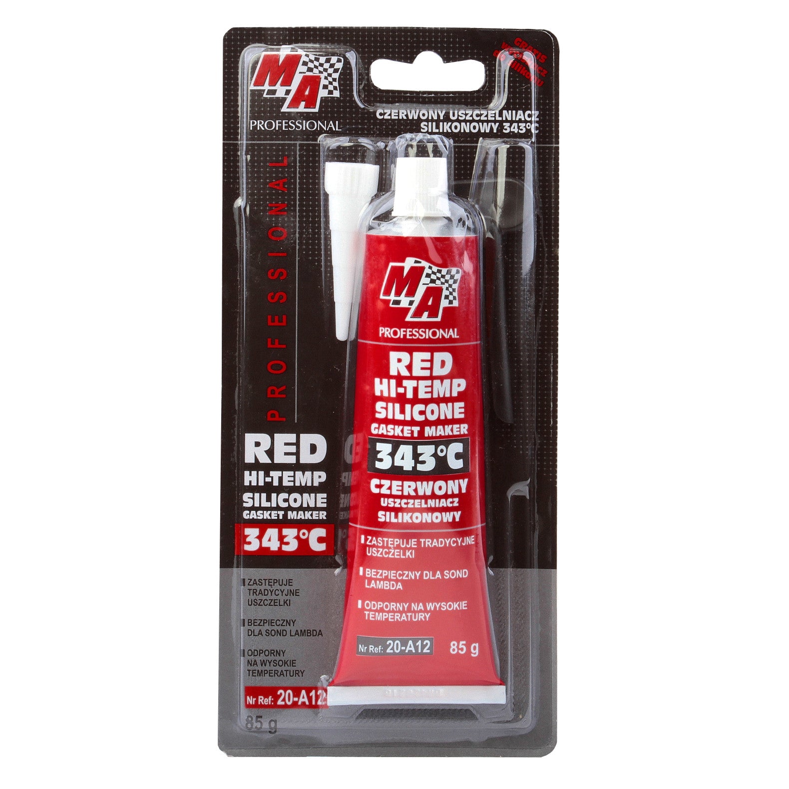 Moje Profesional-Silicon pentru etansare garnituri Rosu 85 g Moje - imagine 2
