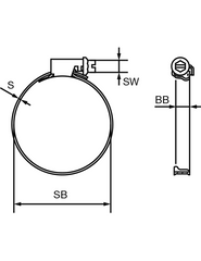 Colier furtun W2 Torro 7.5 mm 10-16 Förch - imagine 2