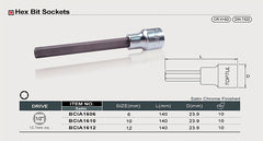 Capat cheie tubulara cu bit hexagonal lung 6 mm Toptul - imagine 2