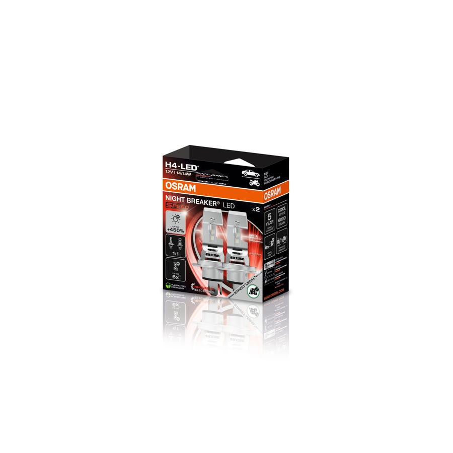 Bec LED Osram Speed Night Breaker  H4 450 * SET 2 BUCATI Osram - imagine 8