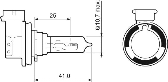 Bec Valeo H9 12V 65W PGJ19-5 Valeo - imagine 3