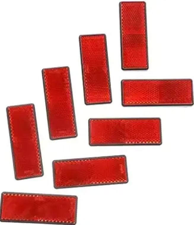 Catadioptru dreptunghiular autoadeziv 86x40 mm Rosu Runkit - imagine 1