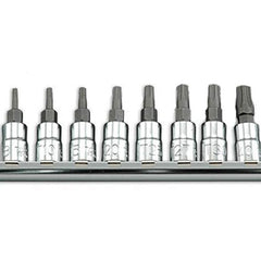 Set  capete chei tubulare biti torx pentagonal 1/4 Toptul - imagine 1